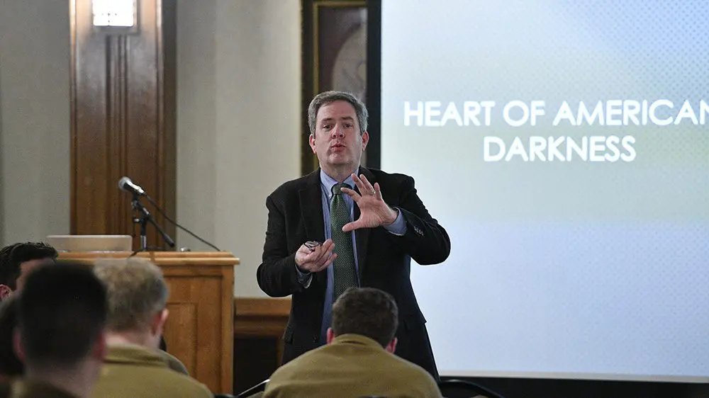man giving a presentation