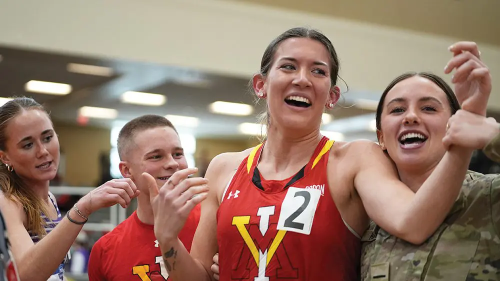 track athletes cheering