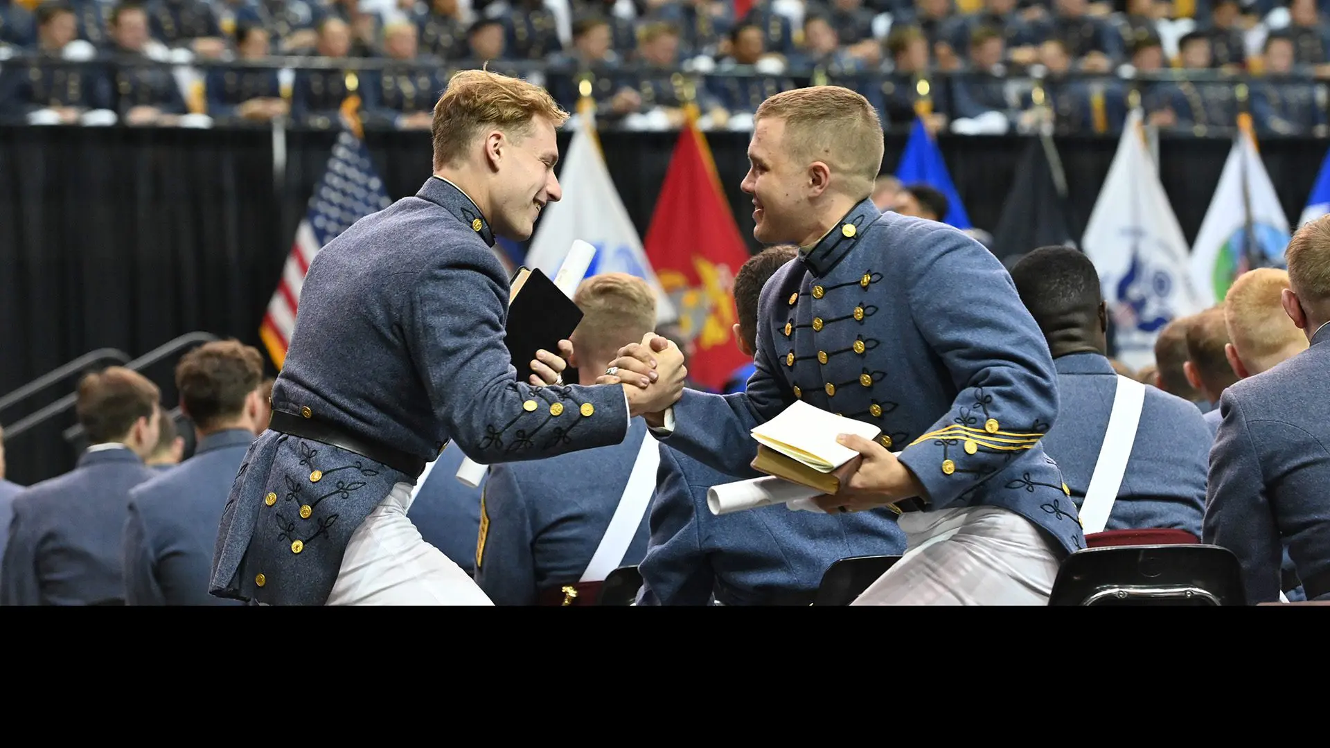 cadets shaking hands