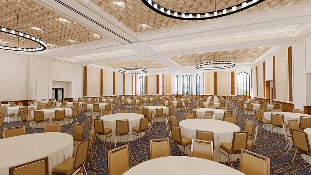 A rendering of the grand ballroom