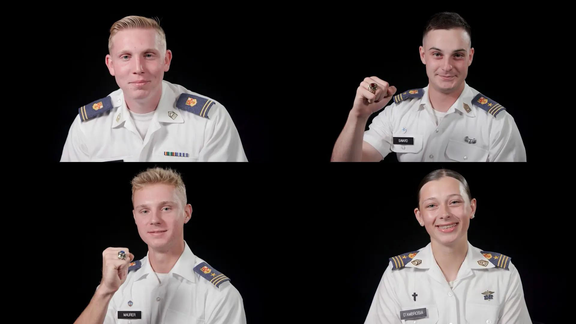Cadets smiling