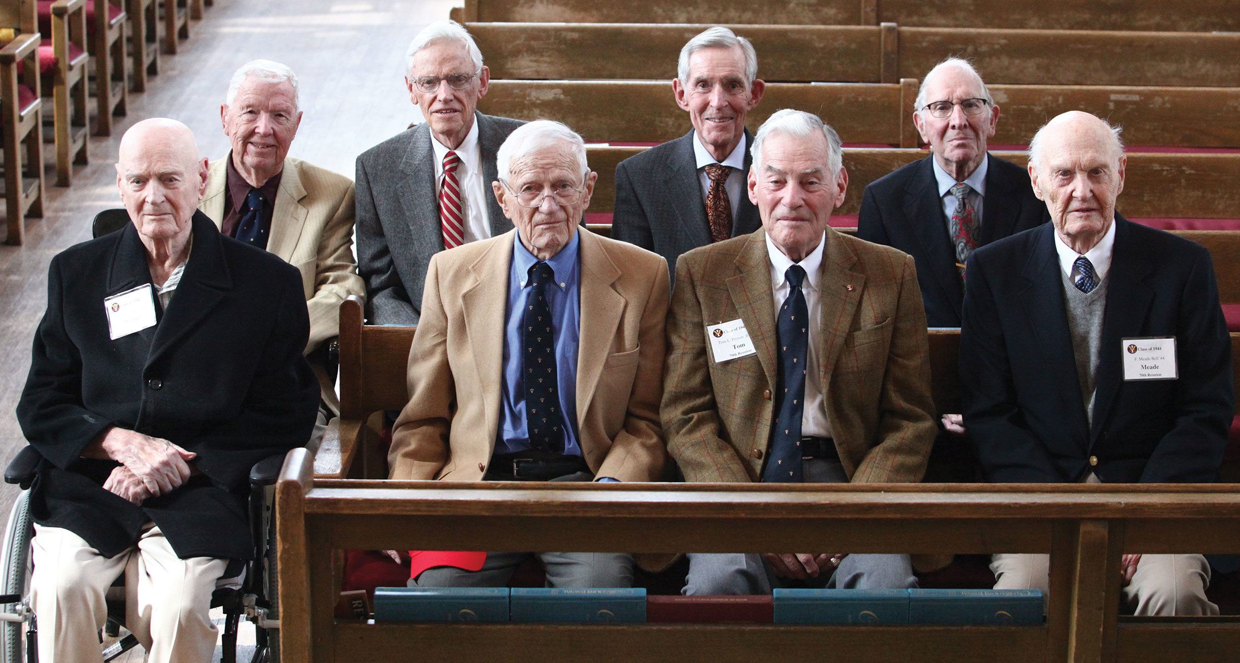 class of 1944 men sitting together
