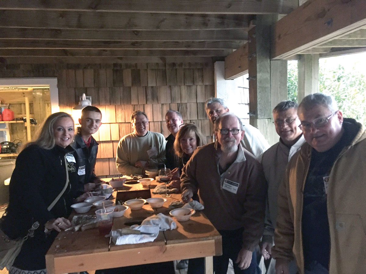 Wilmington Chapter alumni at Oyster Roast event