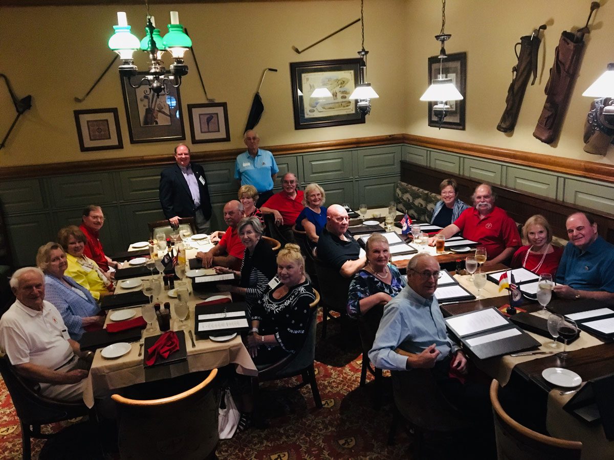 group of The Villages Florida at dinner event