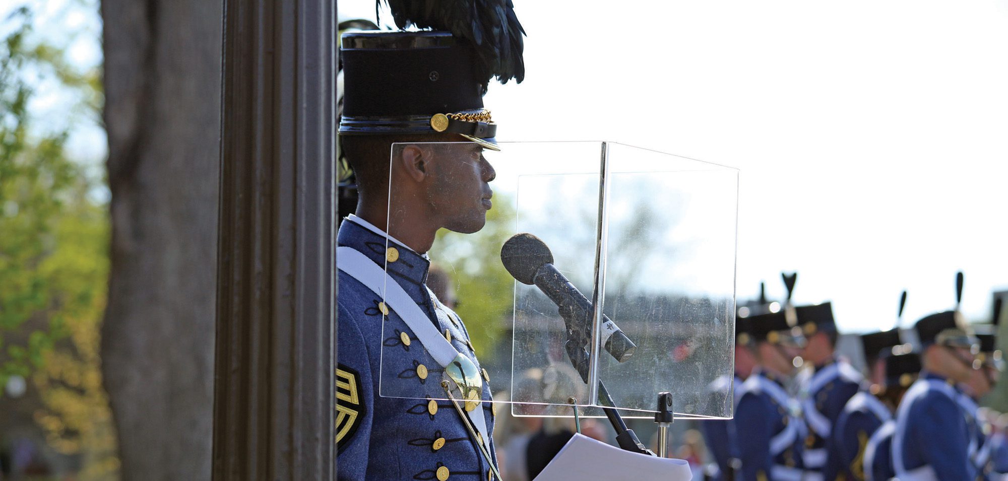 cadet emceeing parade