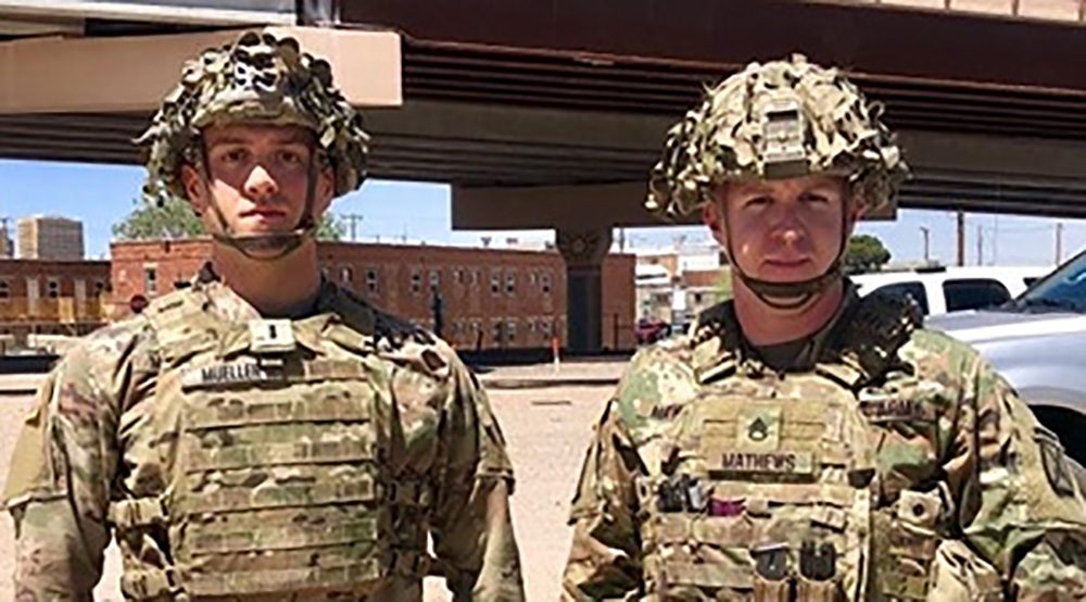 Two soldiers wearing OCP