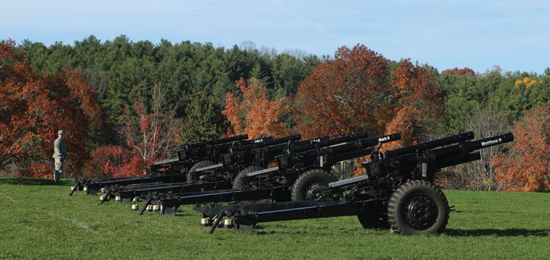 Howitzers on Parade Ground