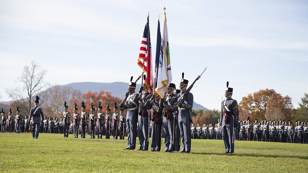 Color guard during parade