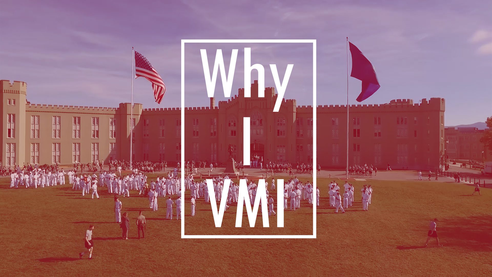 cadets on the Parade Ground, with the words 