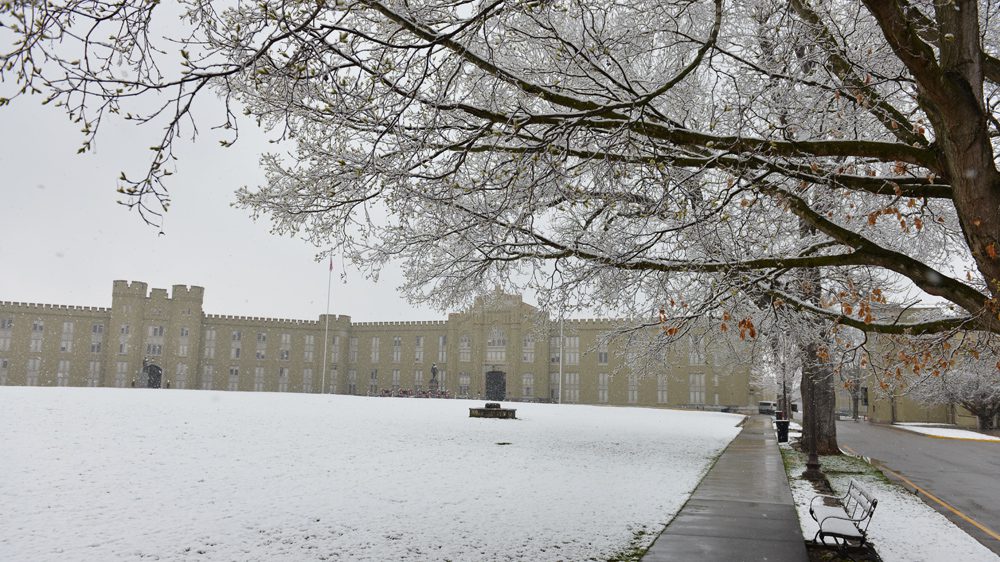 snow-covered Parade Ground