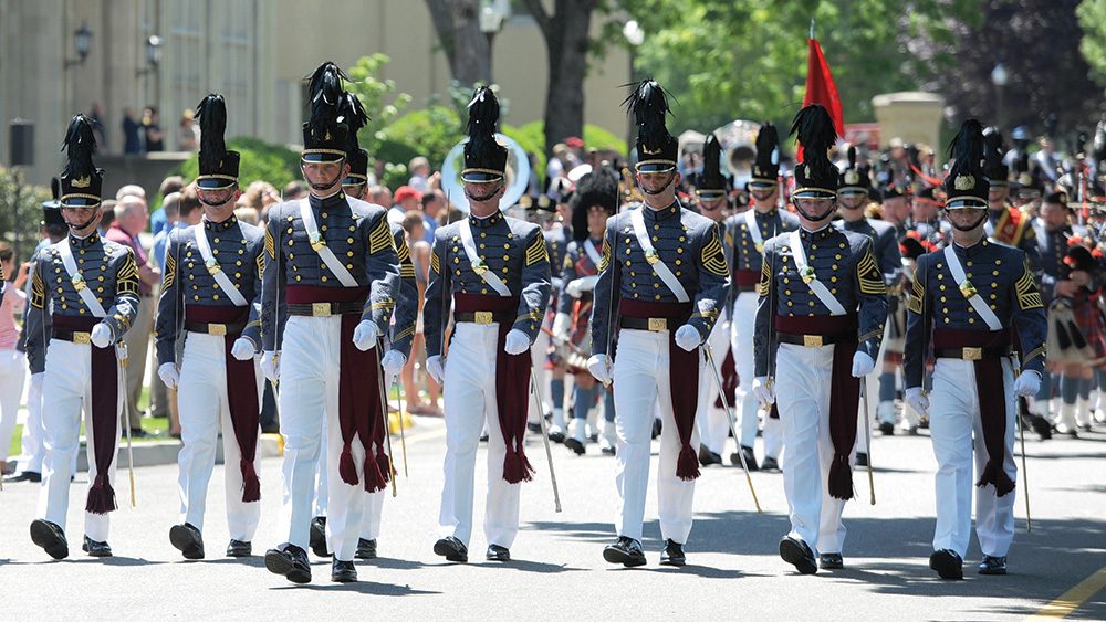 cadets marching in New Market Parade