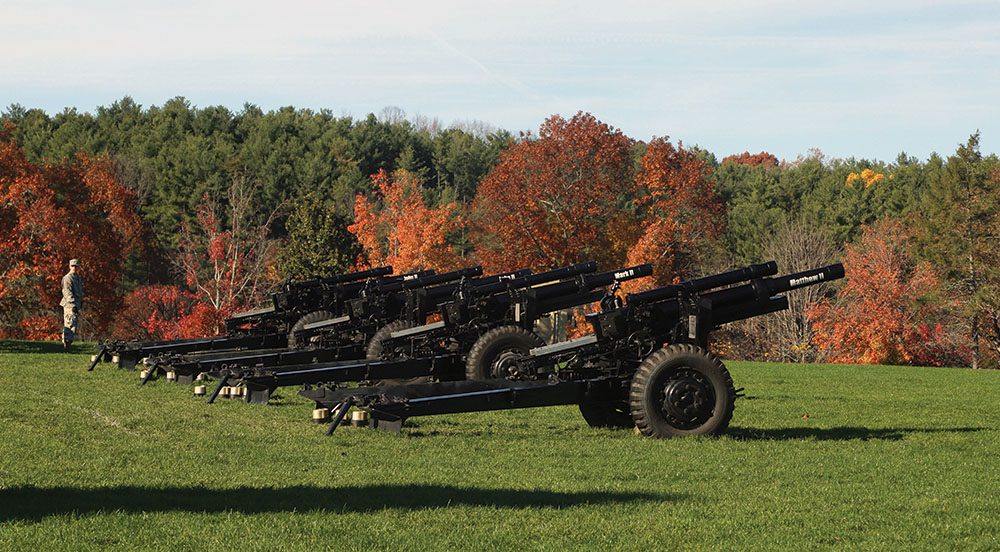 Howitzers on Parade Ground