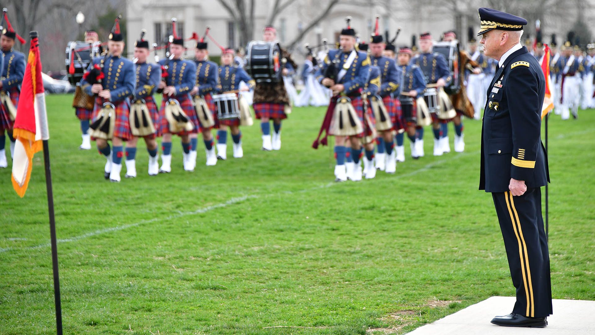 Gen. Peay reviewing parade