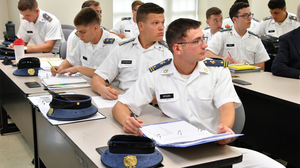 cadets in a classroom