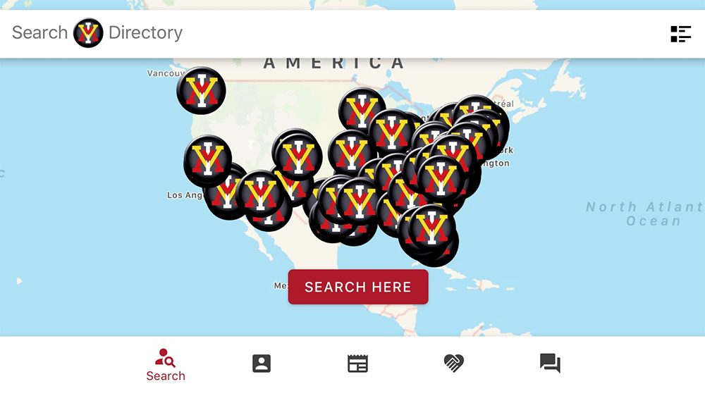 VMI Alumni Mobile App screenshot