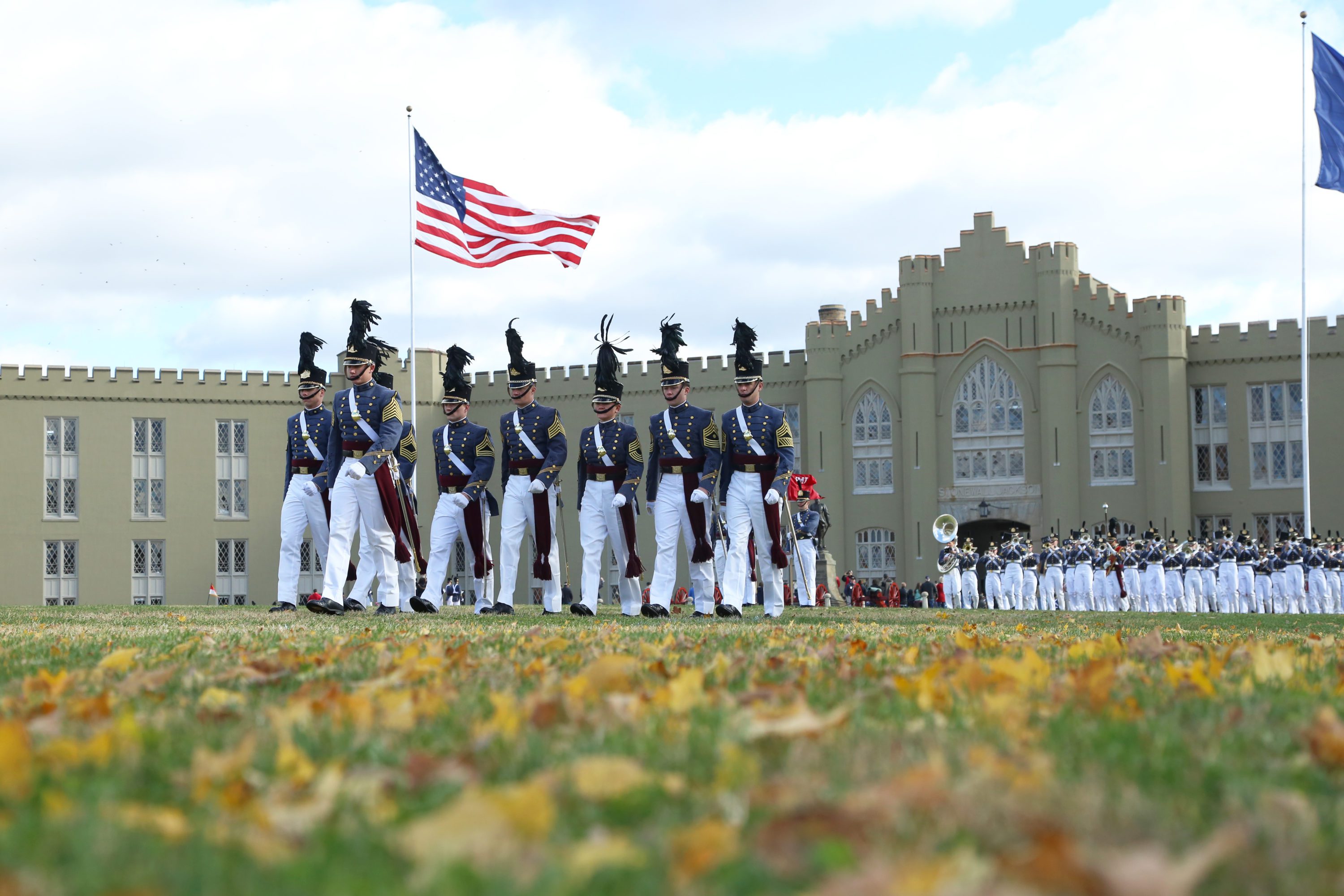Cadets and flag