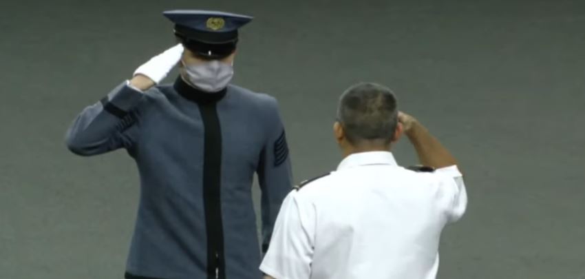 cadet saluting