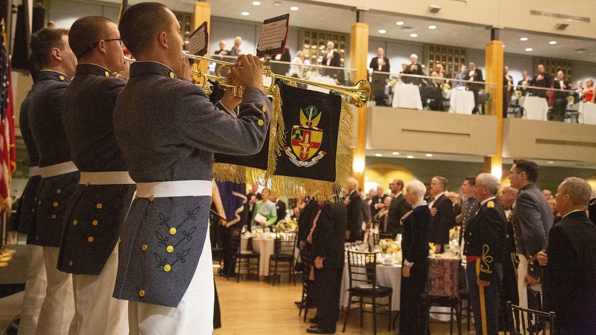 buglers in Marshall Hall