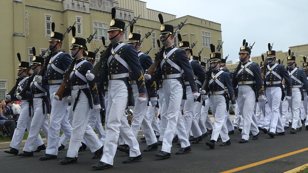 Cadets marching in New Market Parade