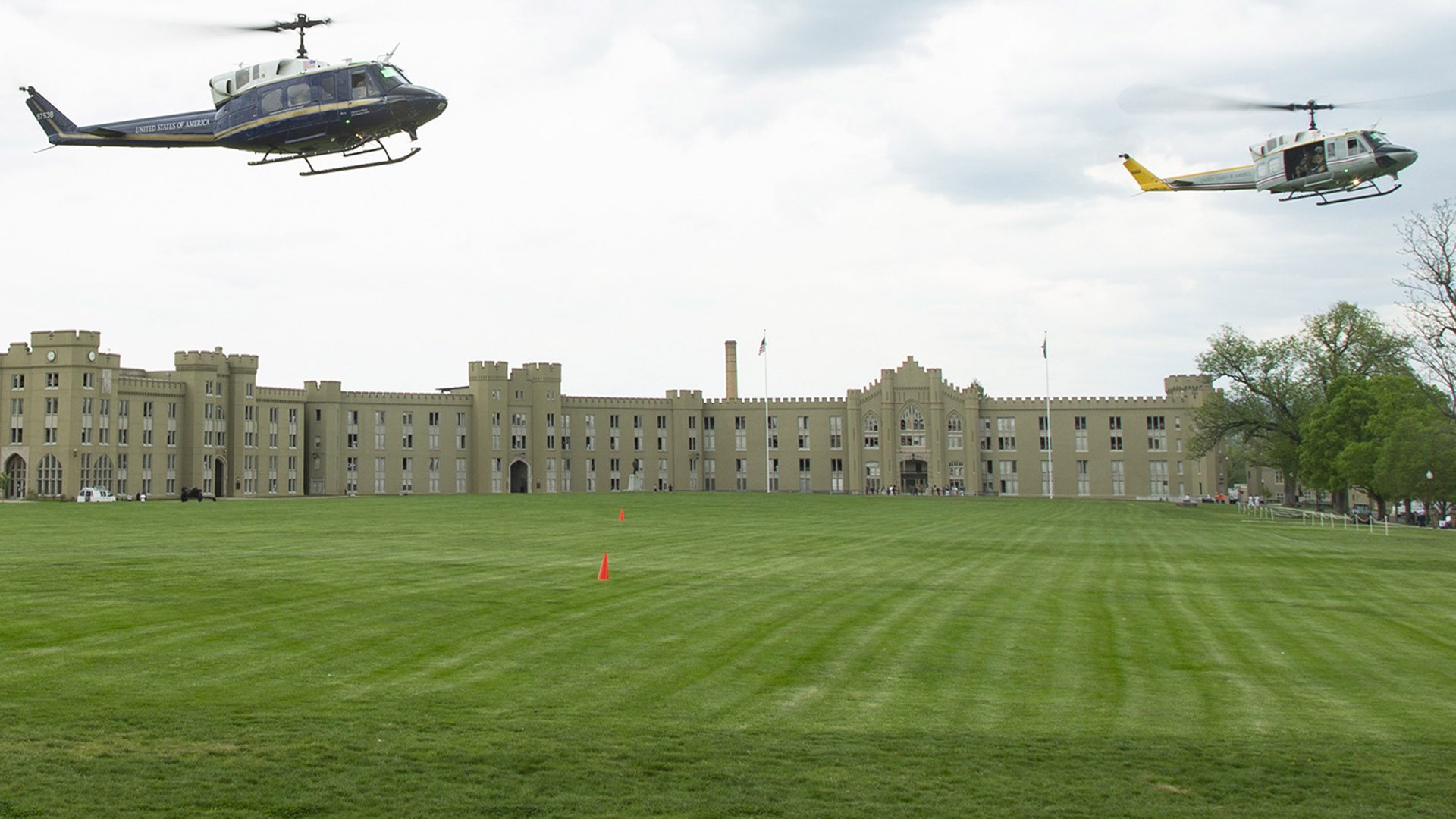 helicopters over Parade Ground