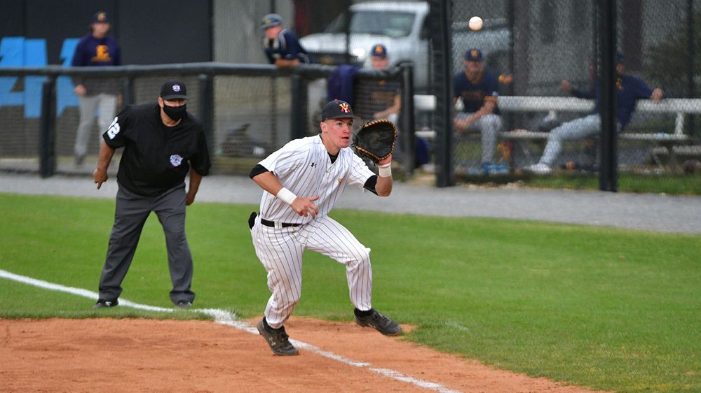 baseball player catching a ball