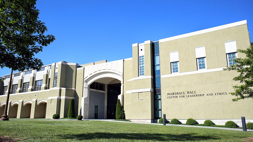 Marshall Hall Center for Leadership and Ethics building exterior.