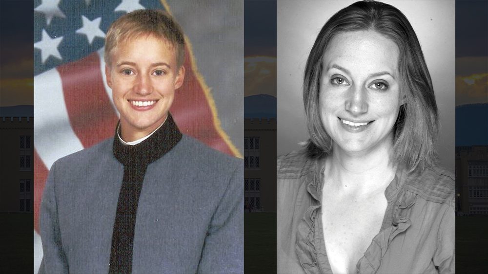 (Left) Rat photo of Megan (Smith) Portavoce. (Right) Current photo of Megan Portavoce smiling.