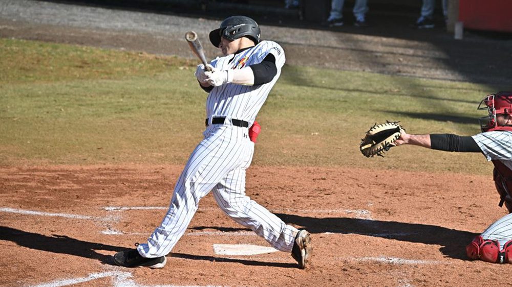 baseball player swinging a baseball bat