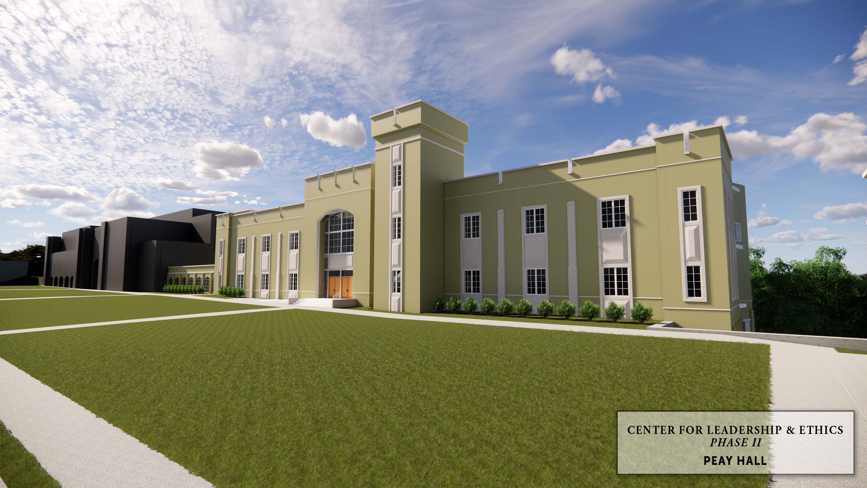 rendering of Peay Hall exterior