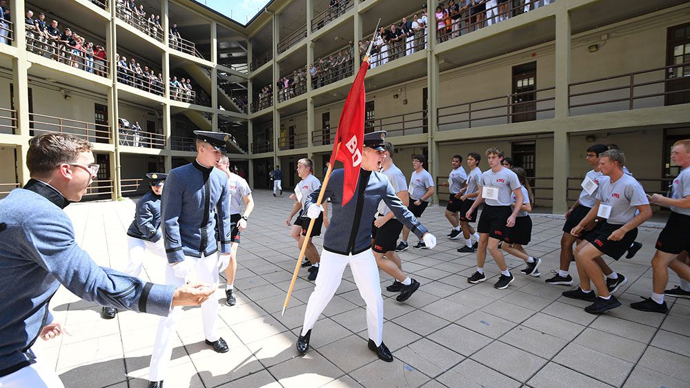 cadre and rats in new barracks on Matriculation Day