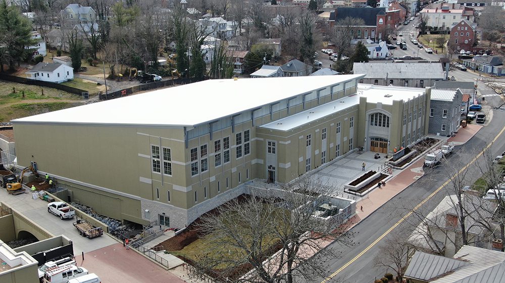 aerial view of VMI Aquatic Center