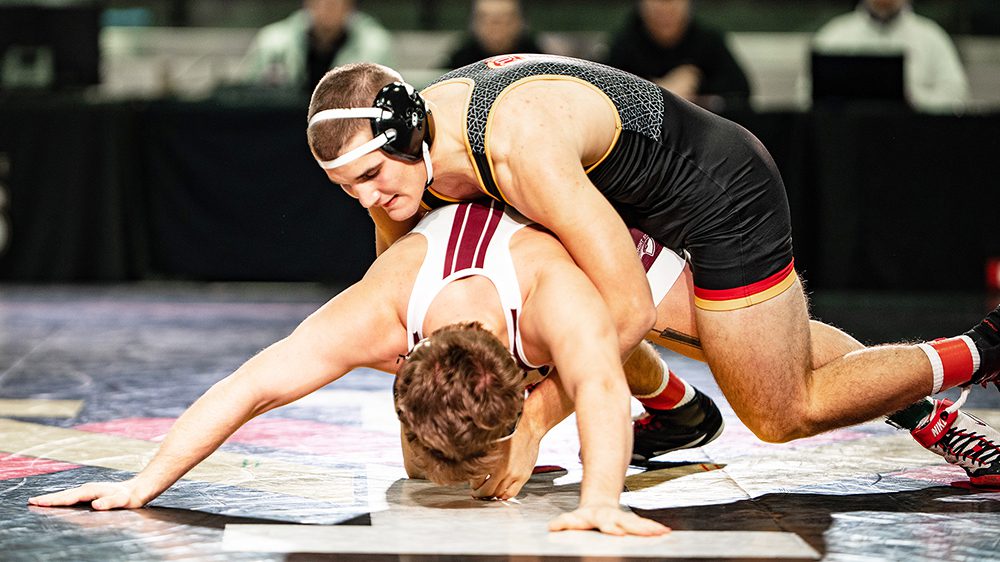 wrestlers on mat