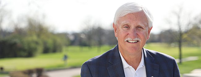 Gordon Williams '70 smiling outside