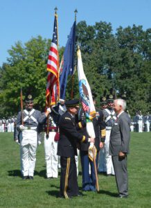 Samuel B. Witt III ’58 takes part in the parade marking the inauguration of Gen. J.H. Binford Peay III ’62 as the Institute’s 14th superintendent in 2003.