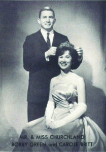 Green with Carole Britt (Green) as Mr. and Miss Churchland in their high school yearbook from Churchland High School.