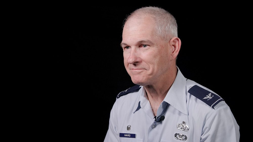 Col. Lawrence Havird '90 smiling
