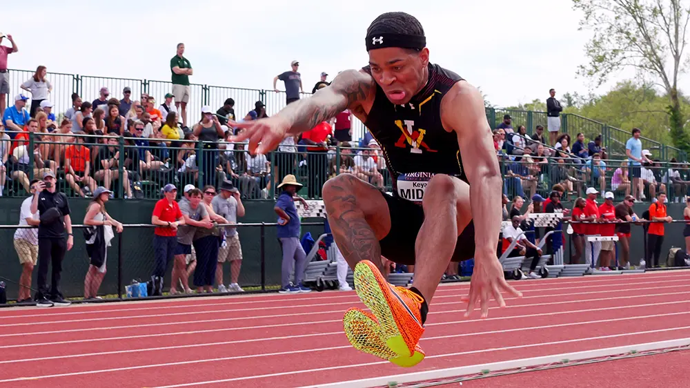 Keyandre Midgett landing a jump