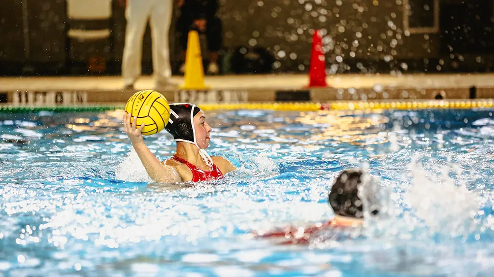 water polo athlete throwing ball